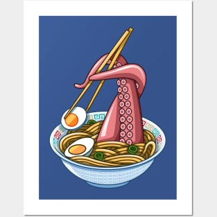 Ramen Octopus Posters and Art